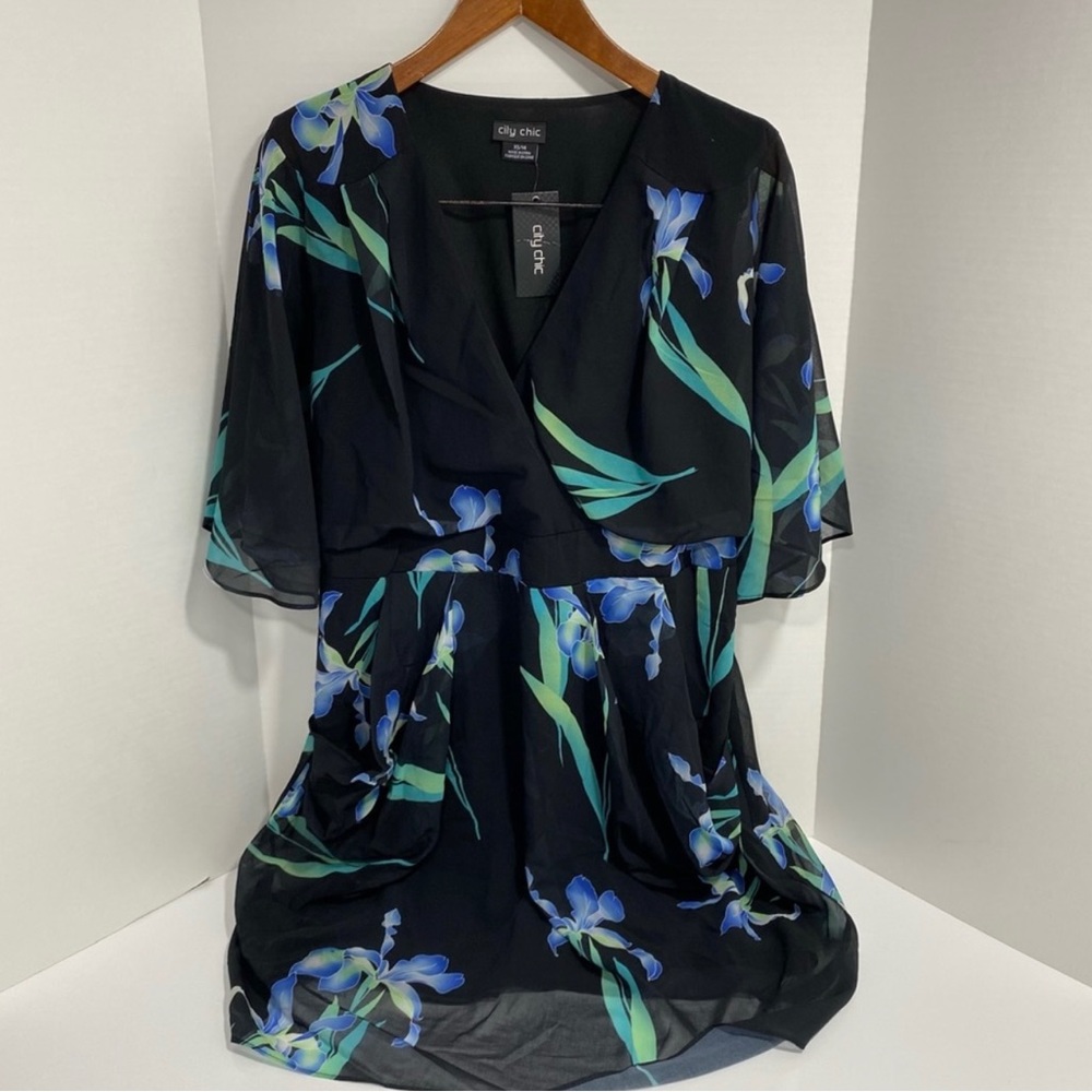 City Chic tropical dress size 14